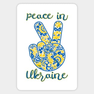 V sign Peace in Ukraine Magnet